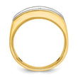 14k Two-tone Men's w/Black Rhodium Lab Grown VS/SI FGH Dia Comple, Size 10 - Birthstone Company
