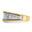 14k Two-tone Men's w/Black Rhodium Lab Grown VS/SI FGH Dia Comple, Size 10 - Birthstone Company