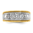 14k Two-tone Men's w/Black Rhodium Lab Grown VS/SI FGH Dia Comple, Size 10 - Birthstone Company