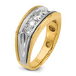 14k Two-tone Men's w/Black Rhodium Lab Grown VS/SI FGH Dia Comple, Size 10 - Birthstone Company
