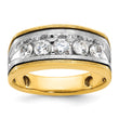 14k Two-tone Men's w/Black Rhodium Lab Grown VS/SI FGH Dia Comple, Size 10 - Birthstone Company