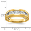 IBGoodman 10k Two-tone Men's Polished and Satin 5-Stone 1/2 Carat A Quality Diamond Ring