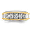 IBGoodman 10k Two-tone Men's Polished 5-Stone 1 Carat A Quality Diamond Ring