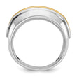14k Two-tone Men's Lab Grown VS/SI FGH Dia Complete Ring, Size 10 - Birthstone Company