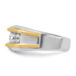 14k Two-tone Men's Lab Grown VS/SI FGH Dia Complete Ring, Size 10 - Birthstone Company