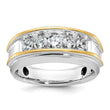 14k Two-tone Men's Lab Grown VS/SI FGH Dia Complete Ring, Size 10 - Birthstone Company