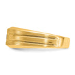 10k IBGoodman Men's Polished and Satin Diamond Complete Ring