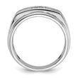 14k WG w/ Black RHBGoodman Men's Polished/Grooved Complete Lab Grown VS/SI - Sophia Jewelers