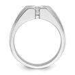 14k WG Men's Polished/Satin Complete Lab Grown VS/SI FGH Dia Ring - Sophia Jewelers