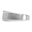 14k White Gold 1 carat Lab Grown Diamond VS/SI+ G+ Complete Polished and Satin Men's Ring, Size 10 - Birthstone Company