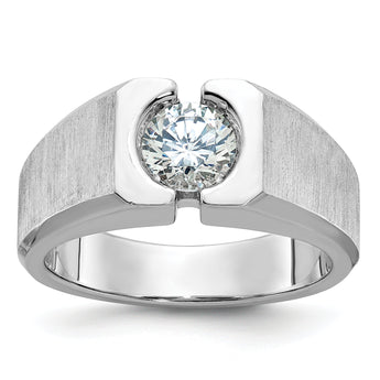 14k WG Men's Polished/Satin Complete Lab Grown VS/SI FGH Dia Ring - Sophia Jewelers