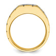 14k Two-tone Men's Polished and Satin Ring Mounting - Sophia Jewelers