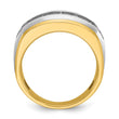 14k Men's Satin Finish Lab Grown VS/SI FGH Dia with White Rhodium, Size 10 - Birthstone Company