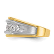 14k Men's Satin Finish Lab Grown VS/SI FGH Dia with White Rhodium, Size 10 - Birthstone Company