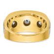 14k Men's Satin Finish Lab Grown VS/SI FGH Dia with White Rhodium, Size 10 - Birthstone Company