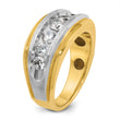 14k Men's Satin Finish Lab Grown VS/SI FGH Dia with White Rhodium, Size 10 - Birthstone Company