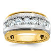 14k Men's Satin Finish Lab Grown VS/SI FGH Dia with White Rhodium, Size 10 - Birthstone Company