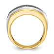 14k Men's Satin Finish Lab Grown VS/SI FGH Dia with White Rhodium, Size 10 - Birthstone Company