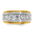 14k Men's Satin Finish Lab Grown VS/SI FGH Dia with White Rhodium, Size 10 - Birthstone Company