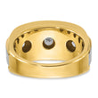 14k Men's Satin Finish Lab Grown VS/SI FGH Dia with White Rhodium, Size 10 - Birthstone Company