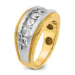 14k Men's Satin Finish Lab Grown VS/SI FGH Dia with White Rhodium, Size 10 - Birthstone Company