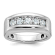 14k White Gold Men's Polished/Satin Lab Grown VS/SI FGH Dia Ring - Sophia Jewelers