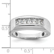 14k White Gold Men's Polished/Satin Lab Grown VS/SI FGH Dia Compl - Sophia Jewelers