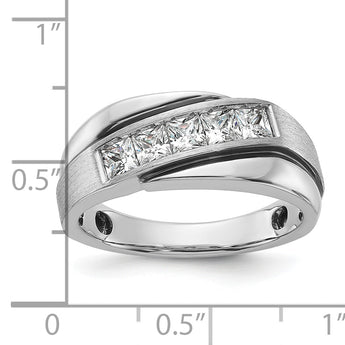 14k WG w/ Black RHBGoodman Men's Polish/Brushed Complete Lab Grown VS/SI FG - Sophia Jewelers