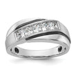14k WG w/ Black RHBGoodman Men's Polish/Brushed Complete Lab Grown VS/SI FG - Sophia Jewelers