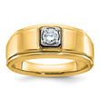 10k White Gold IBGoodman Men's Diamond Complete Ring