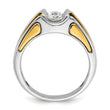14k Two-tone Men's Complete Lab Grown VS/SI FGH Dia Ring - Sophia Jewelers