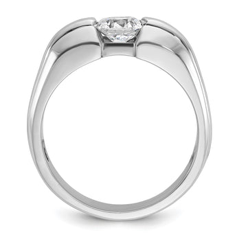14k White Gold 1 carat Lab Grown Diamond VS/SI+ G+ Complete Men's Ring, Size 10 - Birthstone Company