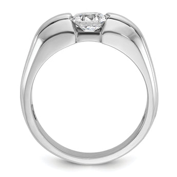 14k White Gold Men's Complete Lab Grown VS/SI FGH Dia Ring - Sophia Jewelers