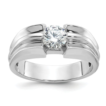 14k White Gold Men's Complete Lab Grown VS/SI FGH Dia Ring - Sophia Jewelers