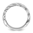 10k White Gold IBGoodman Men's Cuban Link Design Diamond Complete Ring