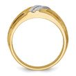14k Men's Polished and Satin Ring Mounting - Sophia Jewelers