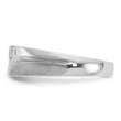 IBGoodman 10k White Gold Men's Polished Satin and Grooved 5-Stone 1/20 Carat A Quality Diamond Ring