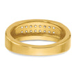 10k IBGoodman Men's Polished 2-Row 1/3 Carat A Quality Diamond Ring