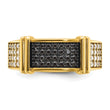 10ky IBGoodman Men's Black and White Diamonds With Black RH Complete Ring