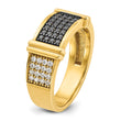 10ky IBGoodman Men's Black and White Diamonds With Black RH Complete Ring