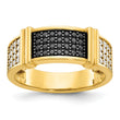 10ky IBGoodman Men's Black and White Diamonds With Black RH Complete Ring