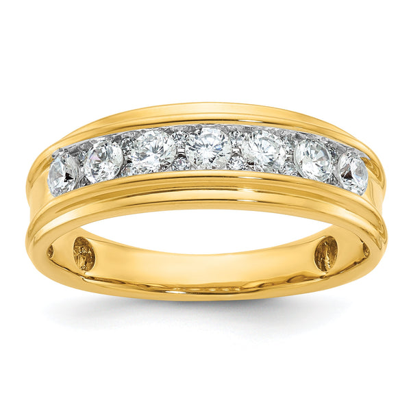 14k Men's Polished Ring Mounting - Sophia Jewelers