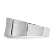 14k White Gold Men's Polished and Satin Square Solitaire 2/3 Carat Lab Grown Diamond Ring - Sophia Jewelers