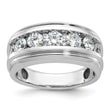 14k White Gold Men's Lab Grown VS/SI FGH Dia Complete Ring - Sophia Jewelers