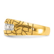 14k Men's Polished and Nugget Texture 7-Stone 1 Carat Lab Grown Diamond Ring, Size 10 - Birthstone Company
