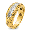 14k Men's Polished and Nugget Texture 7-Stone 1 Carat Lab Grown Diamond Ring, Size 10 - Birthstone Company
