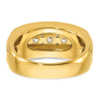 IBGoodman 10k with White Rhodium Men's Polished and Grooved 2 Carat A Quality Diamond Ring