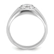 14k White Gold Men's Complete Lab Grown VS/SI FGH Dia Ring - Sophia Jewelers