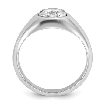 14k White Gold Men's Complete Lab Grown VS/SI FGH Dia Ring - Sophia Jewelers