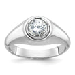 14k White Gold Men's Complete Lab Grown VS/SI FGH Dia Ring - Sophia Jewelers